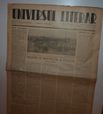 ZIAR VECHI - UNIVERSUL LITERAR - SAPTAMANAL - 18 IUNIE 1938 foto