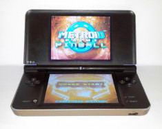 Nintendo DSi XL Bronze cu stylus fara capac pt. baterie ( DS i LL NDSi DSiXL DSiLL Brown Bronz Auriu Gold ) foto