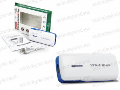 router wireless portabil pentru modem 3G power bank 5200 mA Access Point WiFi foto