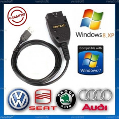 Cablu diagnoza VAG COM VCDS 12.12 FULL ACTIVAT cu instructiuni de instalare, lista de codari. Interfata Diagnoza Tester VCDS pt VW, Seat, Skoda, Audi foto