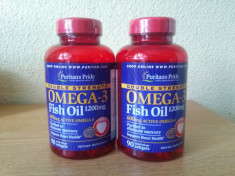 OMEGA 3 - 1200 mg ulei peste (600 mg omega 3 activa), doza per capsula, 90 capsule, fara mercur foto