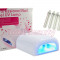 Lampa UV 36W cu 4 Neoane incluse si Timer de 3 minute Lampa Unghii False kit unghii gel