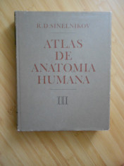 R. D. SINELNIKOV--ATLAS ANATOMIE UMANA VOL. III - LIMBA SPANIOLA foto