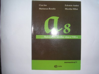 MATEMATICA AUXILIAR CLASA A VIII-A,SEMESTRUL I,EDITURA GIL,P12 foto