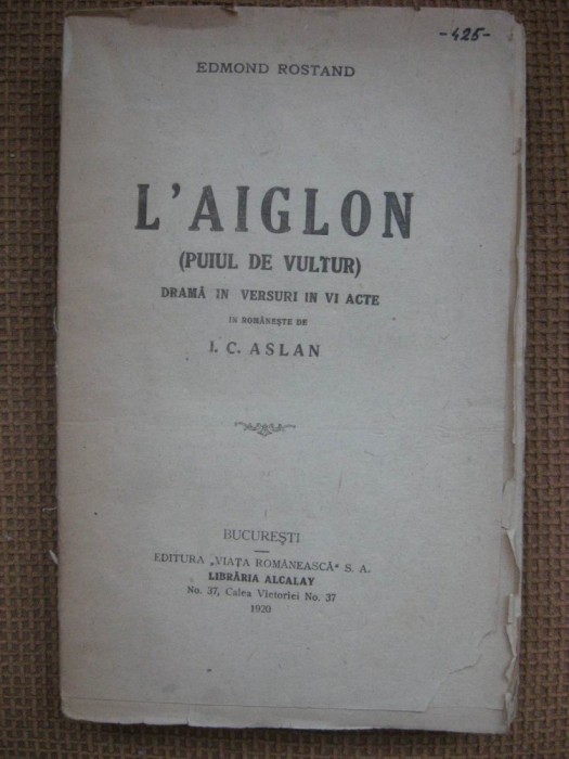 Edmond Rostand - Puiul de vultur (editie interbelica)