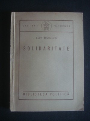 Leon Bourgeois - Solidaritate (1927) foto