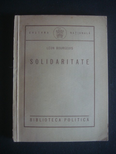 Leon Bourgeois - Solidaritate (1927)