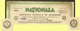 Romania 1940 - Polita asigurare cu 2 fiscale fixe ABONAMENT TIMBRU si AVIATIE