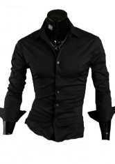 Camasa ZARA neagra - camasa barbati - camasa slim fit - camasa fashion - camasa casual camasa office CALITATE GARANTATA foto