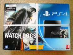 Consola PS4 500gb + Watch Dogs, noua, sigilata, 1729.99 lei foto