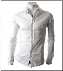 Camasa ZARA alba - camasa slim fit - camasa fashion - camasa casual camasa office CALITATE GARANTATA foto