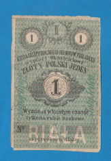 Poland 1 zloty 1865 Nice Grade RRRRR foto