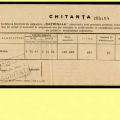 Romania 1946 - Chitanta cu fiscal fix tip II stampila ABONAMENT pentru TIMBRU