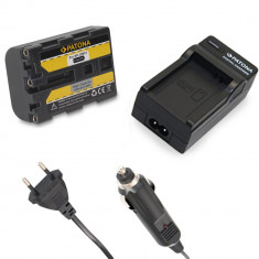 1 Acumulator cu Incarcator compatibil Sony NP-FM50 DCR-PC110 DCR-PC115 DCR-PC120BT CCD-TRV106K CCD-TRV108 1300mAh foto