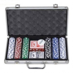 Poker set 300 de piese in servieta de aluminiu foto