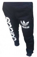 Pantaloni trening ADIDAS conici (buzunare cu fermoar) - negru - Model NOU, EDITIE LIMITATA foto