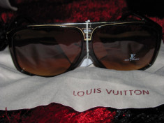 SUPER OFERTA!! Ochelari de soare Louis Vuitton Millionaire Evidence - cu rama si lentile maro - NOI, la cutie -replica fidela- fashion,moda,lux,trendy foto