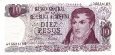 ARGENTINA 10 PESOS 1973-1976; P 295 foto