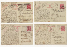 lot noua carti postale neilustrate expediate din Franta in Zgurita, Soroca - Basarabia (evrei, limba idis, anii &amp;#039;20) foto