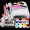 Kit set complet unghii false geluri color manichiura gel constructie lampa uv