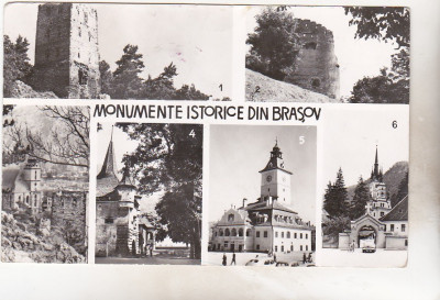bnk cp Monumente istorice din Brasov - Vedere - uzata foto