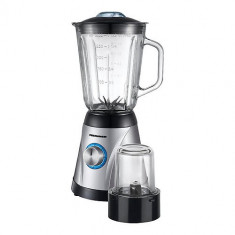 Blender Heinner OptiMix Plus OMX-650P, 600 W, 1.5L, 5 viteze, rasnita, Negru-Gri foto