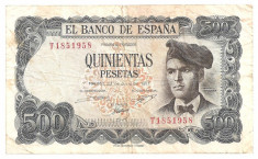 SPANIA 500 PESETAS 1971 U foto