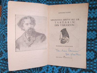 Alphonse DAUDET - MINUNATELE ISPRAVI ALE LUI TARTARIN DIN TARASCON (1958- cu semnatura lui ION MARIN SADOVEANU) foto