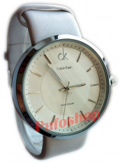 Ceas CALVIN KLEIN dama alb elegant + cutie CADOU! Poze reale! foto