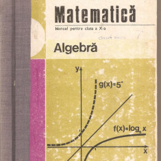 (C4916) MATEMATICA. ALGEBRA, MANUAL PENTRU CLASA A X-A, AUTORI: C. NASTASESCU, C. NITA, S. POPA, EDP, 1982