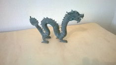 REDUCERE STATUETA VECHE DIN BRONZ MASIV DRAGON foto