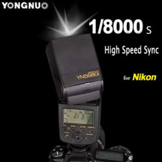 Blit Yongnuo YN-568EX HSS i-TTL 1/8000 Pentru Nikon D4 D3 D2x D800 D700 D600 D300 D200 D7000 D90 D80 D5200 D5100 D5000 D3100 D3000 D60 D40x NOU foto