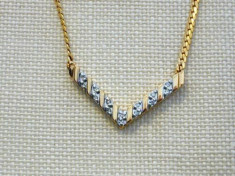superb colier diamante, aur 14K, 5.31g...SUA foto