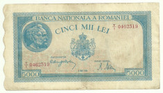 ROMANIA 5000 5.000 LEI 2 MAI 1944 P-55 [11] foto