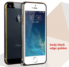 Iphone 5/5s - Bumper Ultra Slim 0.5mm din Aluminiu Black foto