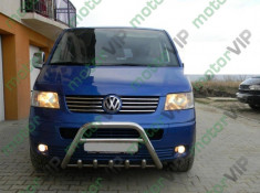 Bullbar inox inscriptionat VW T5 2003- 2009 foto