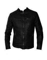 Geaca Moto - piele eco - gen ZARA - Neagra - XL foto