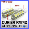 BEC AUTO LED LEDURI POZITIE T10 (W5W) - 17 SMD - POZITII, PLAFONIERA, NUMAR, Universal, ZDM