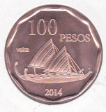 Bnk mnd Insula Pastelui 100 pesos 2014 unc , barca, America Centrala si de Sud