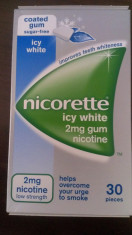 Guma Nicorette 2mg Icy white 2mg nicotina. 30 gume foto