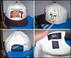 Obey Autentic Throwback Snapback Cap Natural Brown foto