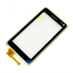 Carcasa geam sticla touchscreen touch screen digitizer Nokia N8 verde Original Nou sigilat foto