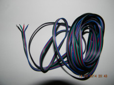 Cablu 4 fire pentru conectare banda led RGB 3528 sau 5050 - Pret 5,5 lei/m foto