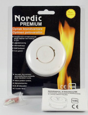 Avertizor (detector) acustic si optic de incendiu - Nordic premium MTS166 - foto