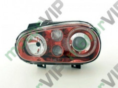 Angel Eyes Faruri pentru VW Golf 4 Typ 1J Bj. 98-03 crom rosu fk foto