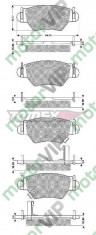 Set placute frana spate Opel Astra f , Astra G , Zafira A foto