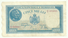 ROMANIA 5000 5.000 LEI 2 MAI 1944 P-55 [9] foto