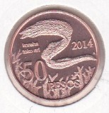 Bnk mnd Insula Pastelui 50 pesos 2014 unc , fauna marina, Australia si Oceania