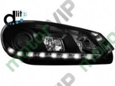 FARURI tuning D-LITE VW GOLF VI 08+ ECHIPATE CU LUMINA DE ZI LED NEGRU - SWV32LGXB foto