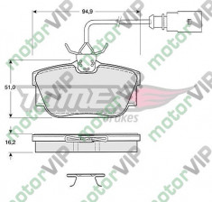 Placute frana set spate Vw - Sharan Vw T4 foto